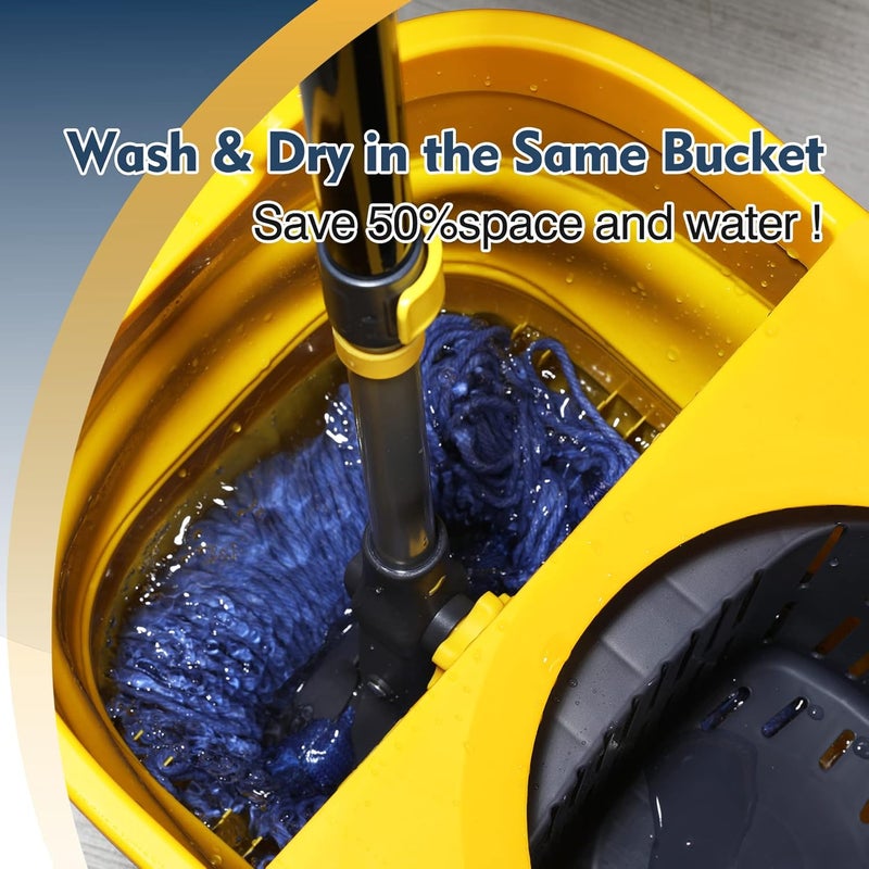 YOCADA Commercial Mop Bucket with Wringer Portable Collapsible Plastic Mop Bucket Cleaning Washing Bucket for Cotton Mop - Image 4